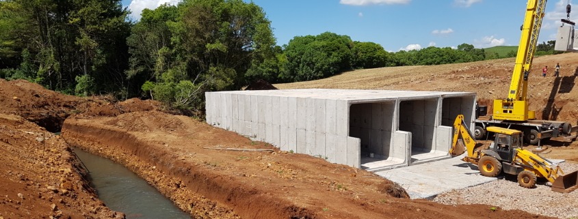 Galerias de concreto nas obras de saneamento
