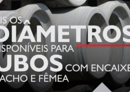 Quais os diâmetros disponíveis para os tubos de concreto com encaixe macho e fêmea