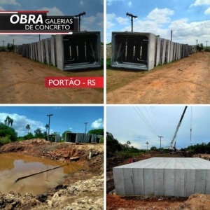 Galerias de Concreto para substituir pontes de madeira